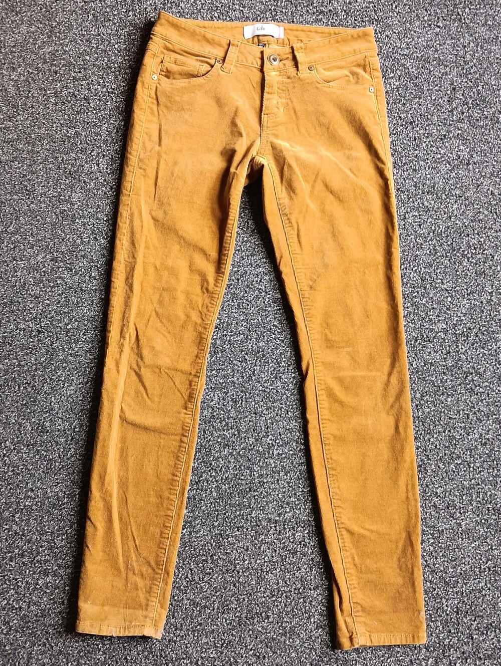 Cabi Autumn Ochre Corduroy Skinny Pants Jeans Womens Size 2, Brown Fall - Picture 1 of 11